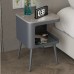 Dwellnix Metal Bedside Table – Sturdy and Stylish Nightstand with Open Shelf for Bedroom or Living Room