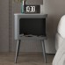 Dwellnix Metal Bedside Table – Sturdy and Stylish Nightstand with Open Shelf for Bedroom or Living Room