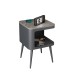 Dwellnix Metal Bedside Table – Sturdy and Stylish Nightstand with Open Shelf for Bedroom or Living Room