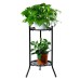Dwellnix Two-Layer Metal Plant Stand – Sturdy and Decorative Holder for Flower Pots, Indoor & Outdoor